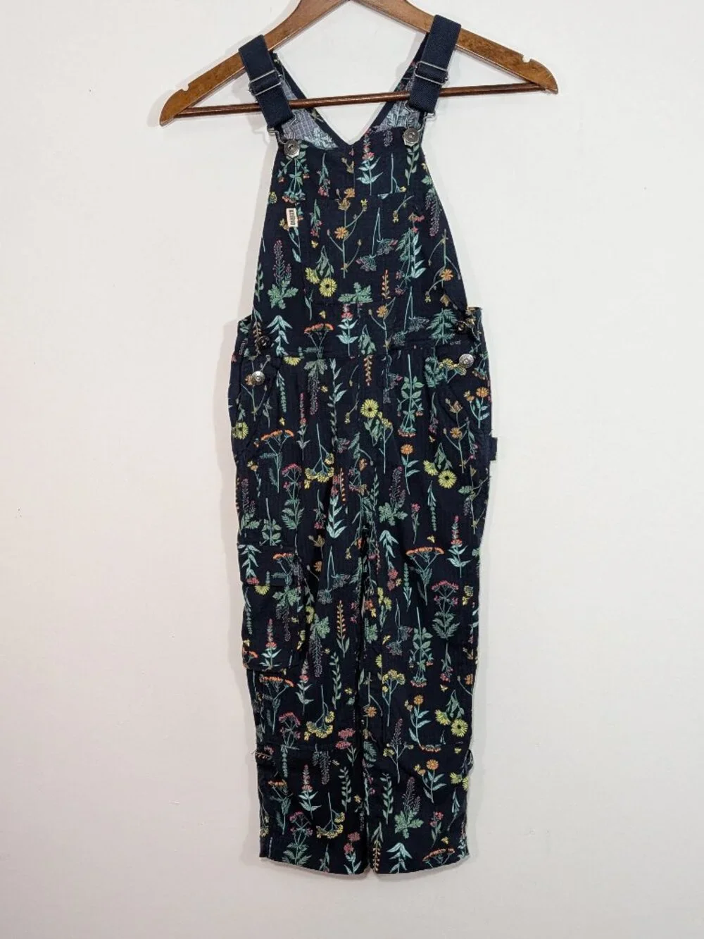 Duluth Trading Heirloom Gardening Bibs Floral Girls Size 6 Overalls Adjustable